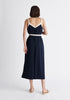 Paisie Contrast Colour Jumpsuit in Navy and Cream Back